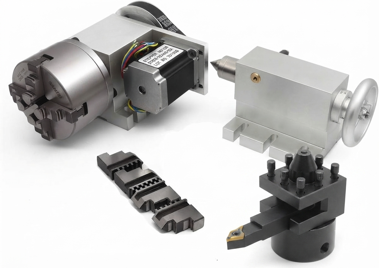 CNC/Laser  Rotary Axis and Tailstock Kit 